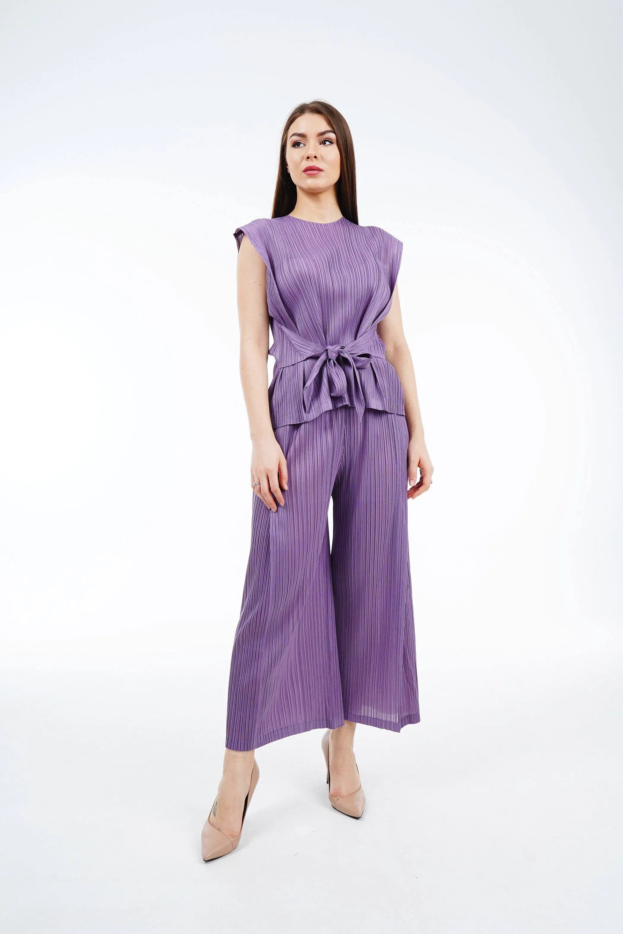 Meena Pleated Top and Pants Set