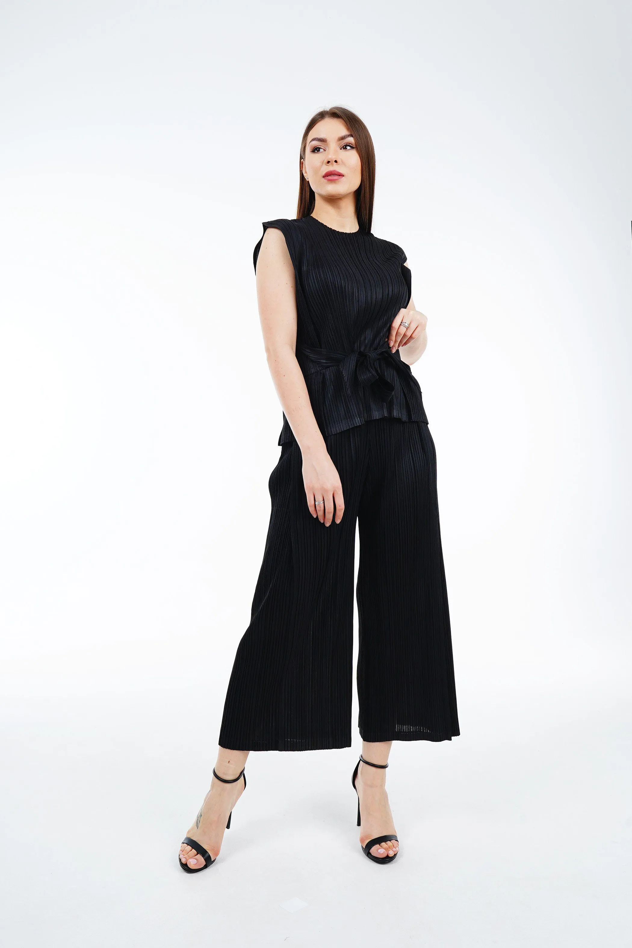 Meena Pleated Top and Pants Set