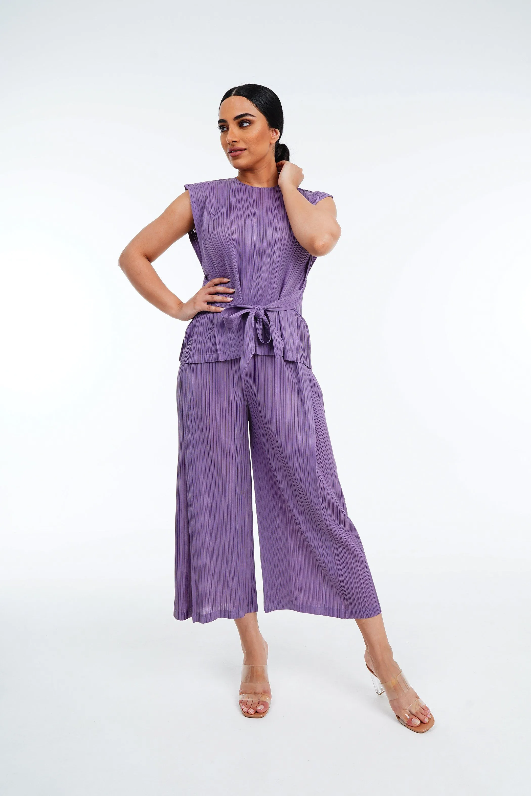 Meena Pleated Top and Pants Set