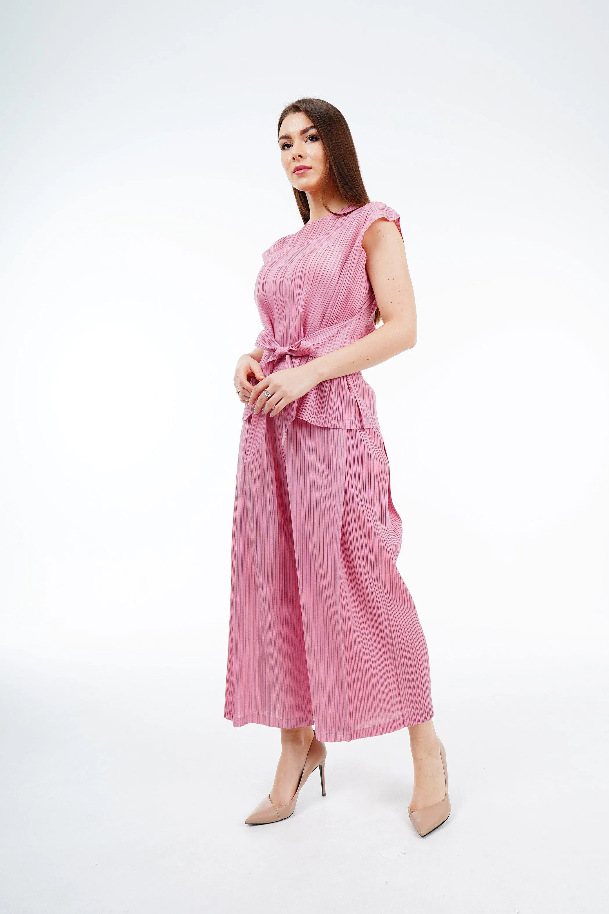 Meena Pleated Top and Pants Set