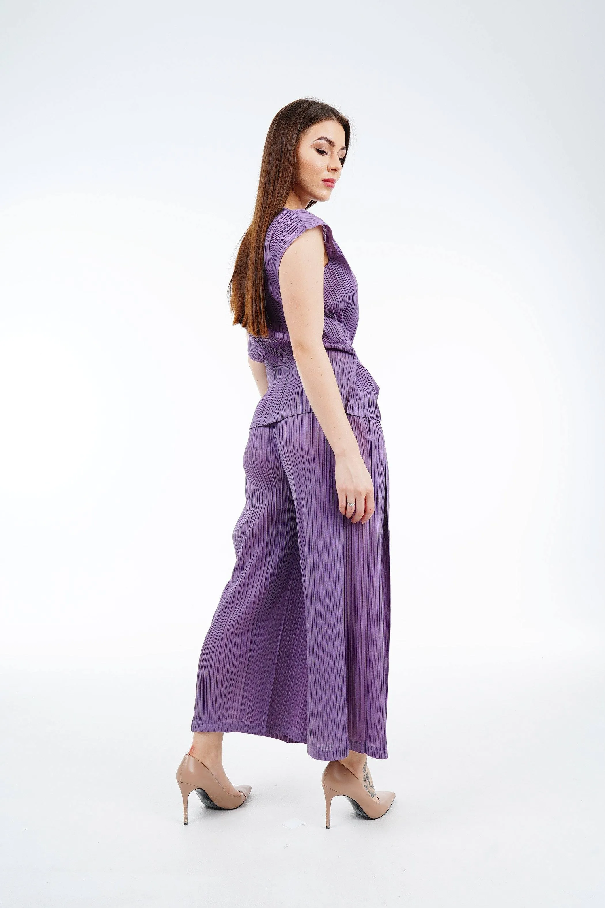 Meena Pleated Top and Pants Set