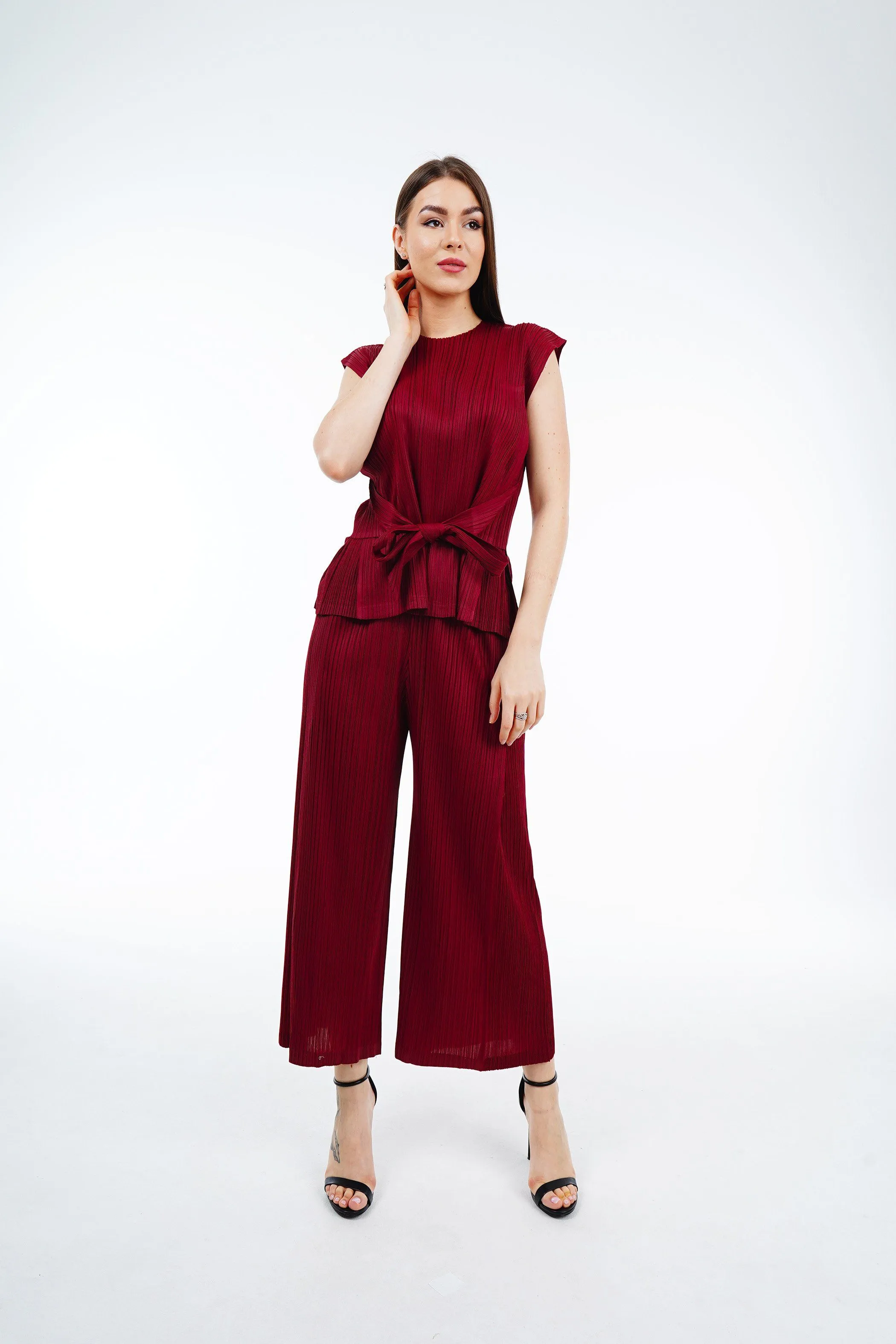 Meena Pleated Top and Pants Set