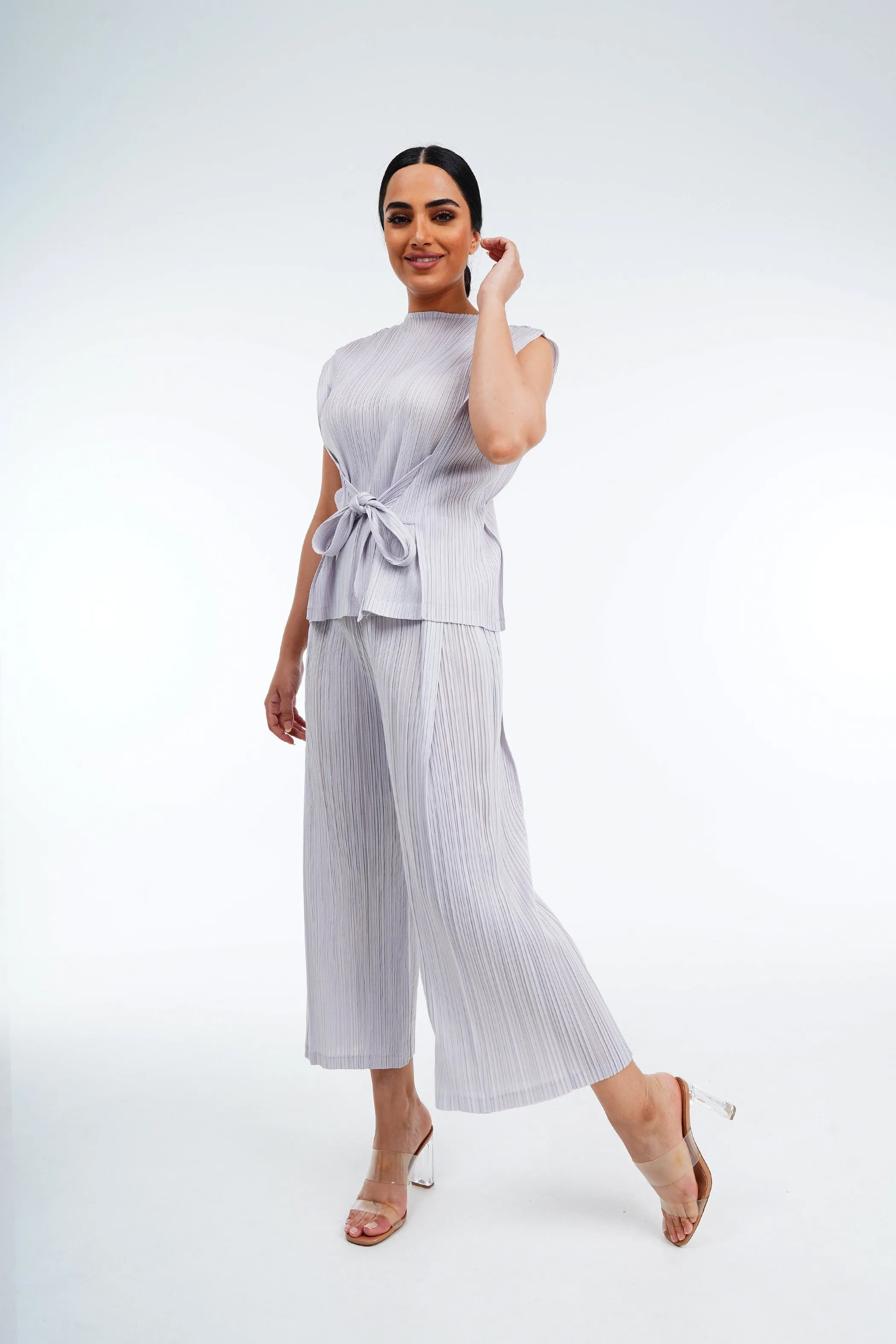 Meena Pleated Top and Pants Set