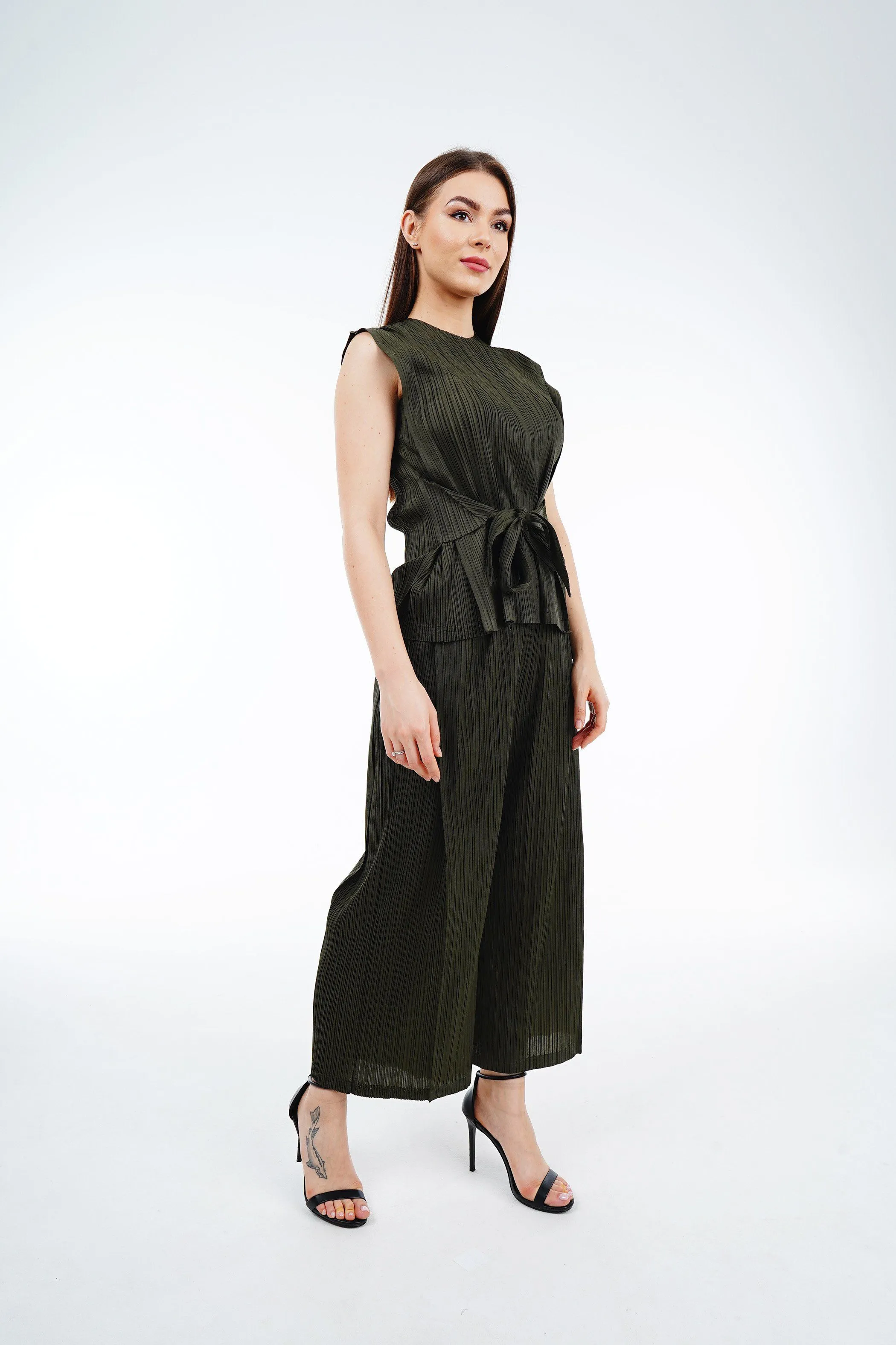 Meena Pleated Top and Pants Set