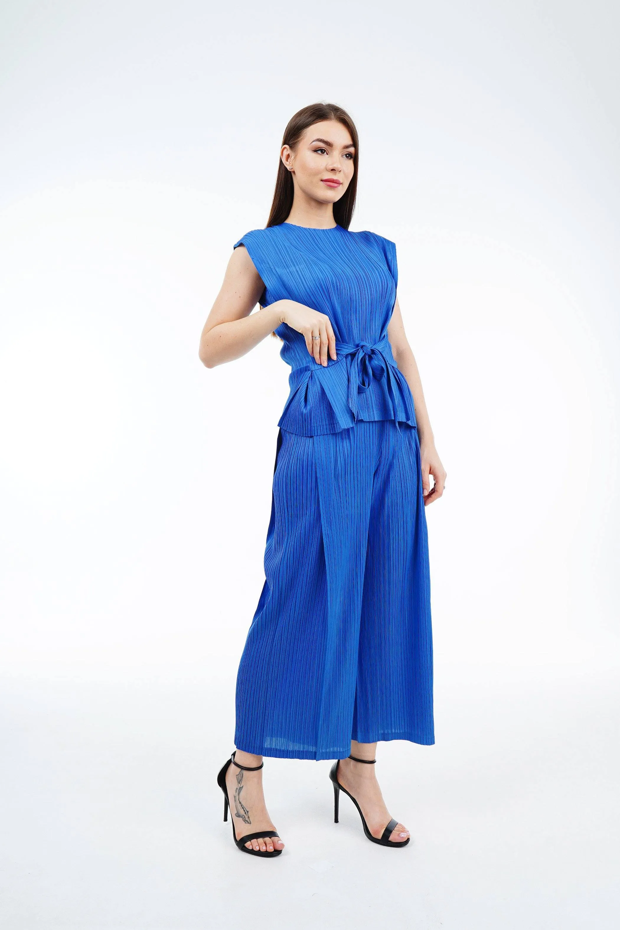 Meena Pleated Top and Pants Set