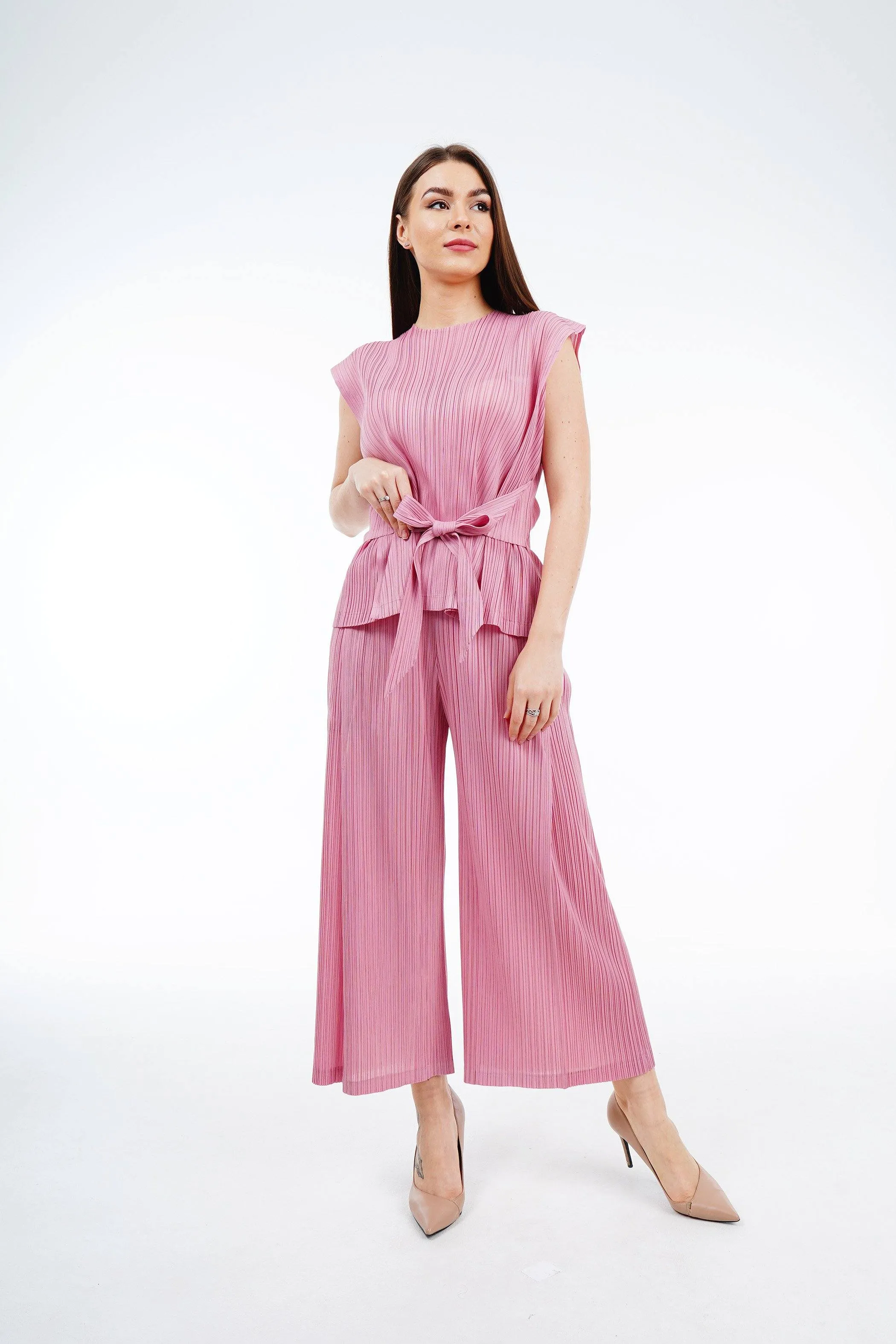 Meena Pleated Top and Pants Set