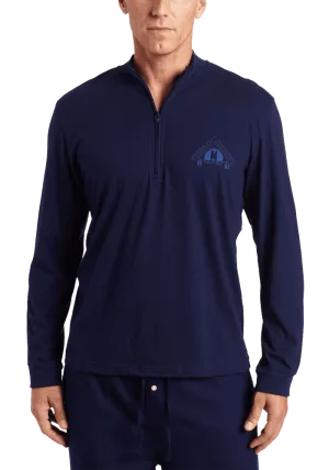 Nautica Men's Sleepwear Quarter Zip Knit Seaworthy