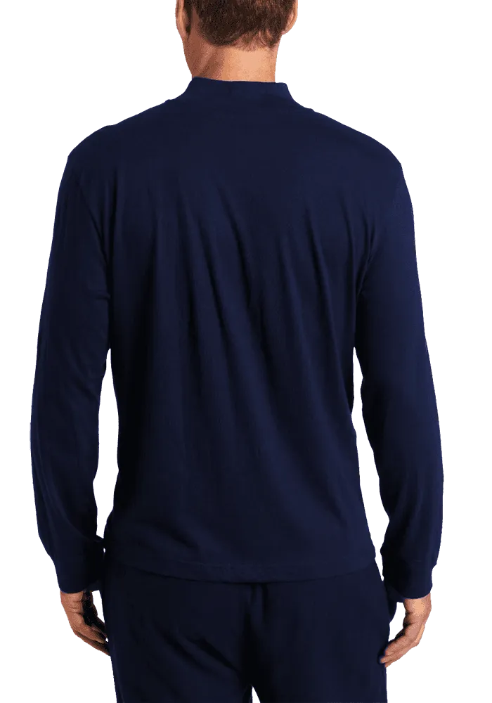 Nautica Men's Sleepwear Quarter Zip Knit Seaworthy