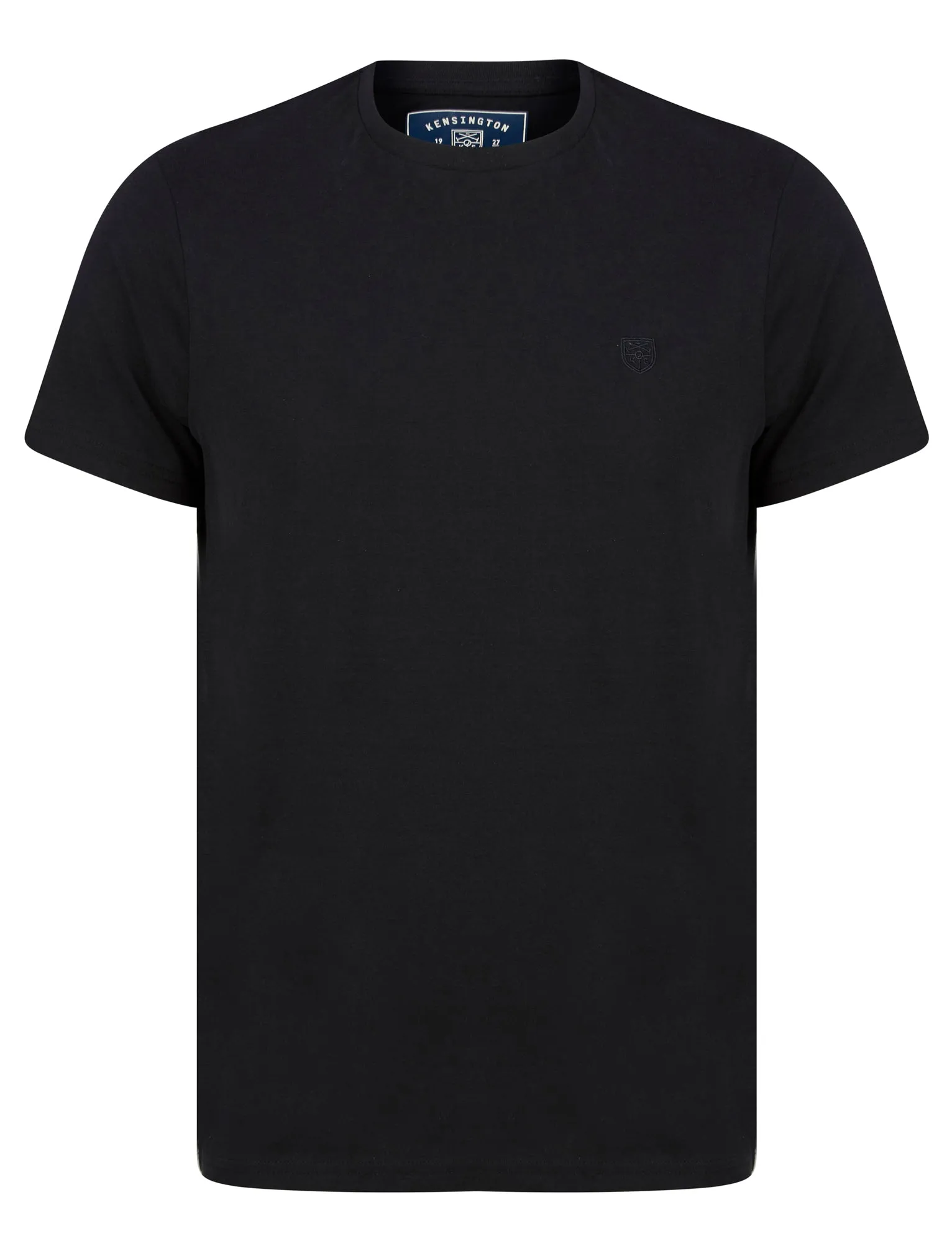 Pitch Crew Neck Cotton T-Shirt in Jet Black - Kensington Eastside