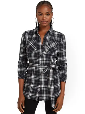 Plaid Tunic Shacket