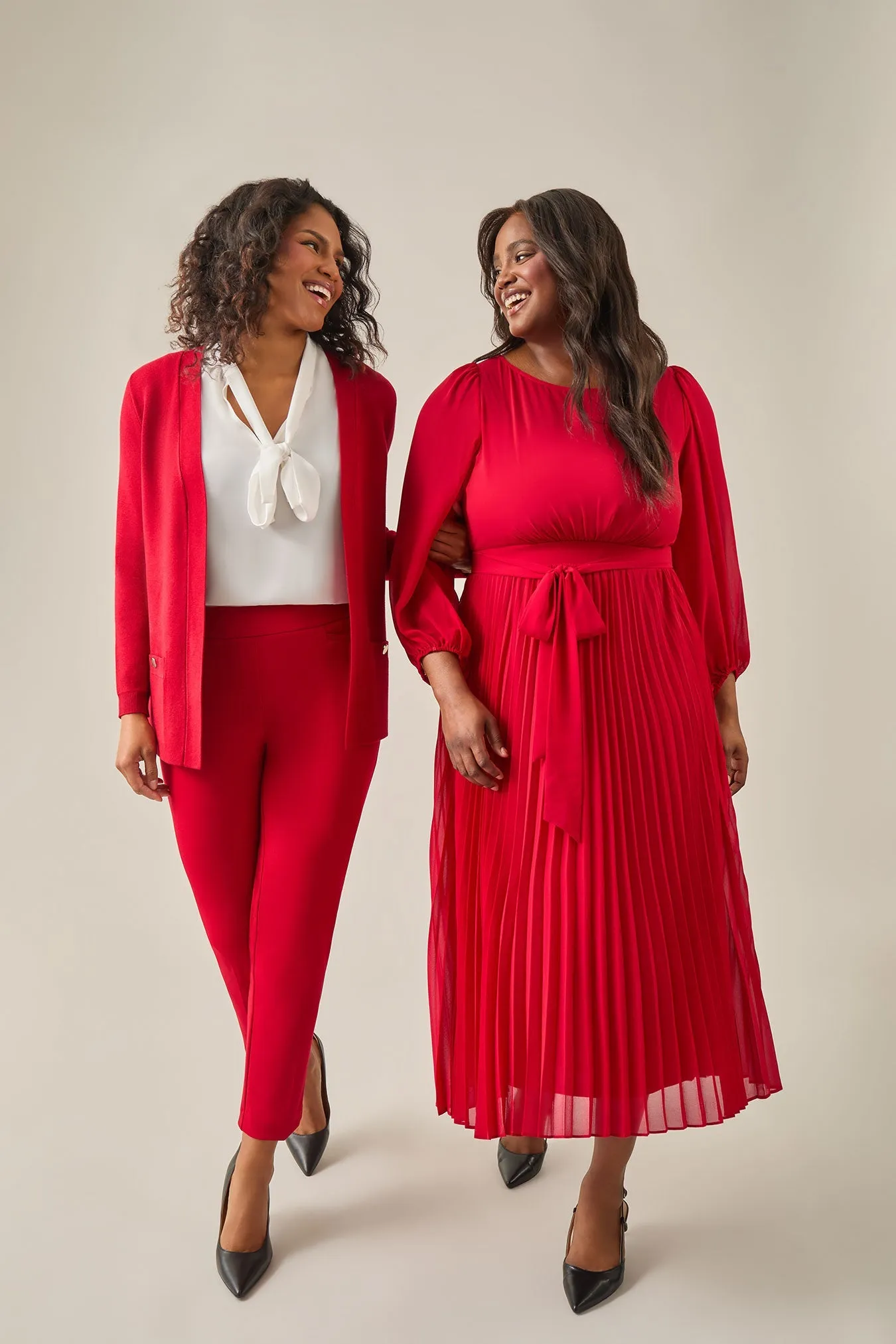 Plus Size Open Front Cardigan, Crimson