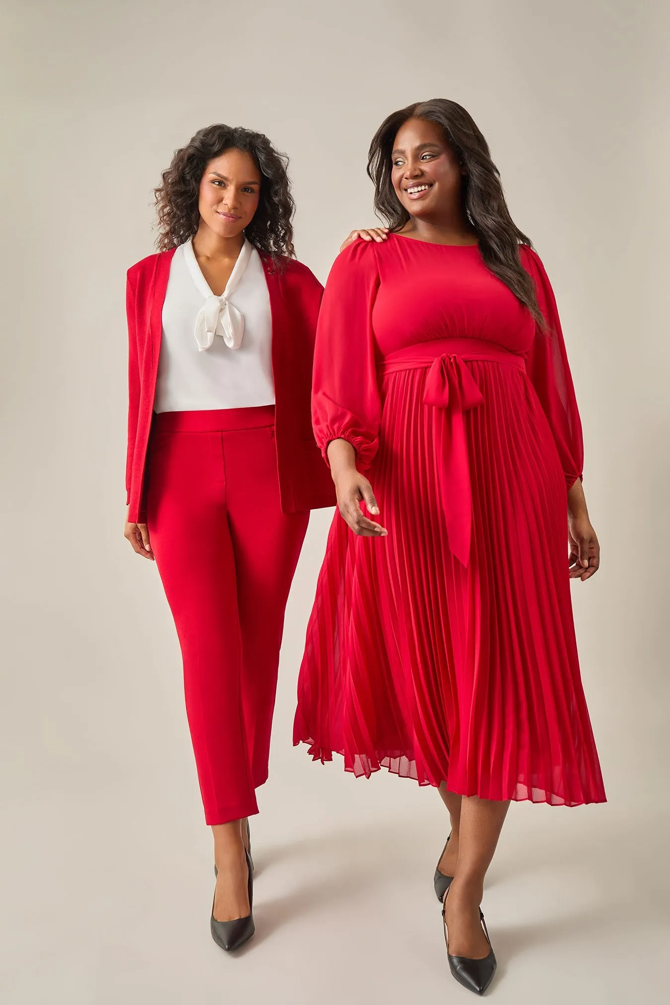 Plus Size Open Front Cardigan, Crimson