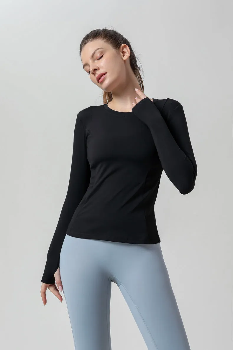 Side Mesh Insert Long Sleeve Shirt