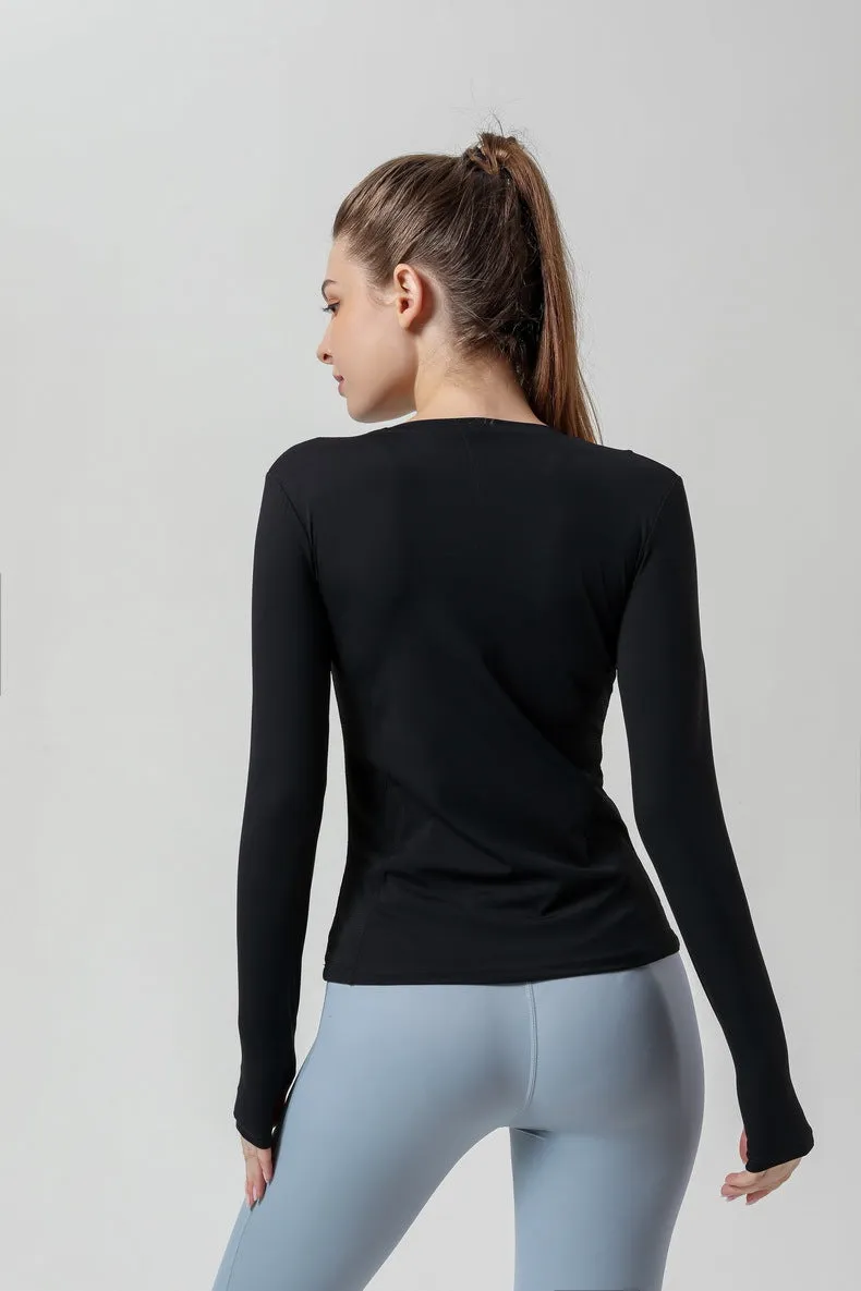 Side Mesh Insert Long Sleeve Shirt