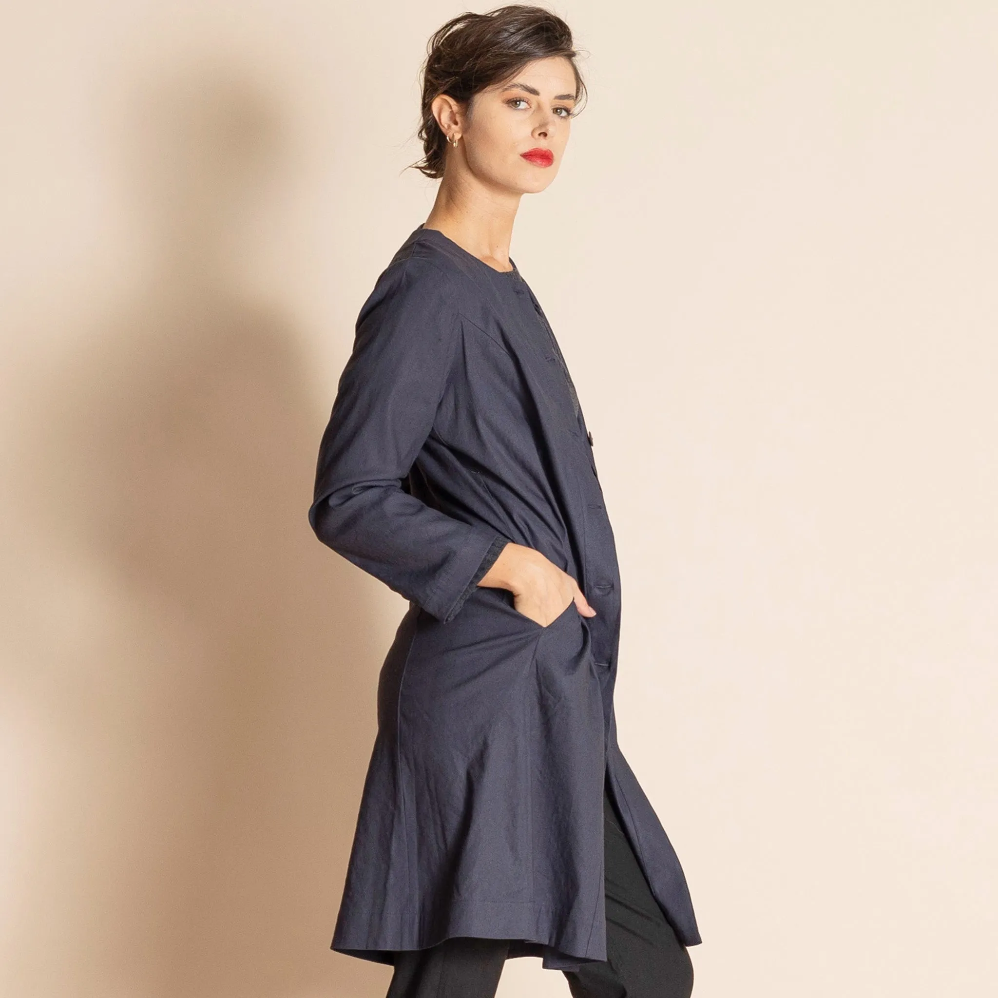 stretch linen king noble coat