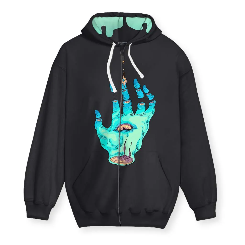 The Wizard's Hand Men's Zip-Up Hoodie