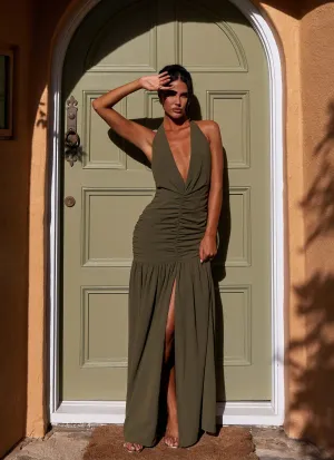 Truly In Love Maxi Dress - Khaki