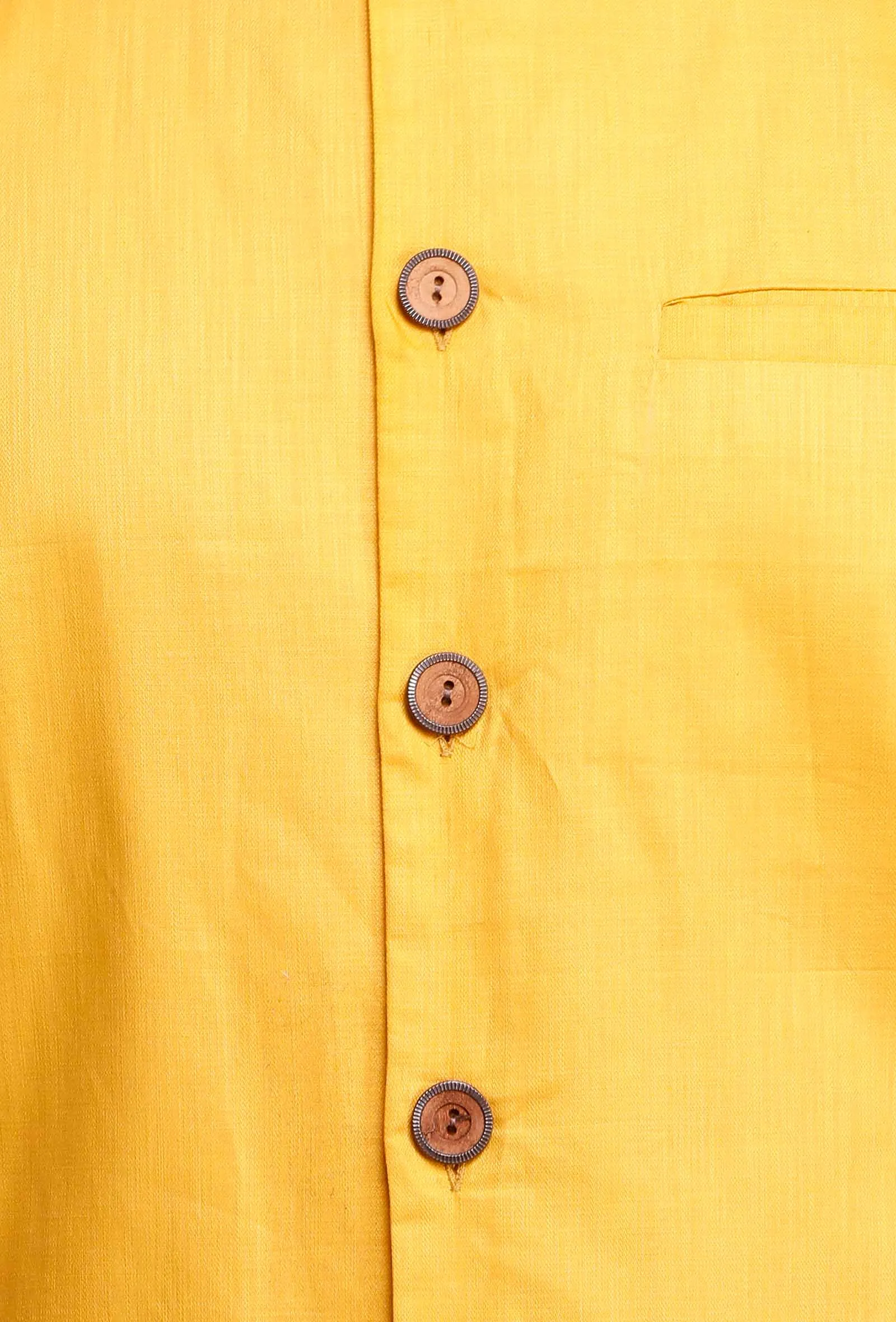 Tuscan Yellow Cotton Nehru Jacket