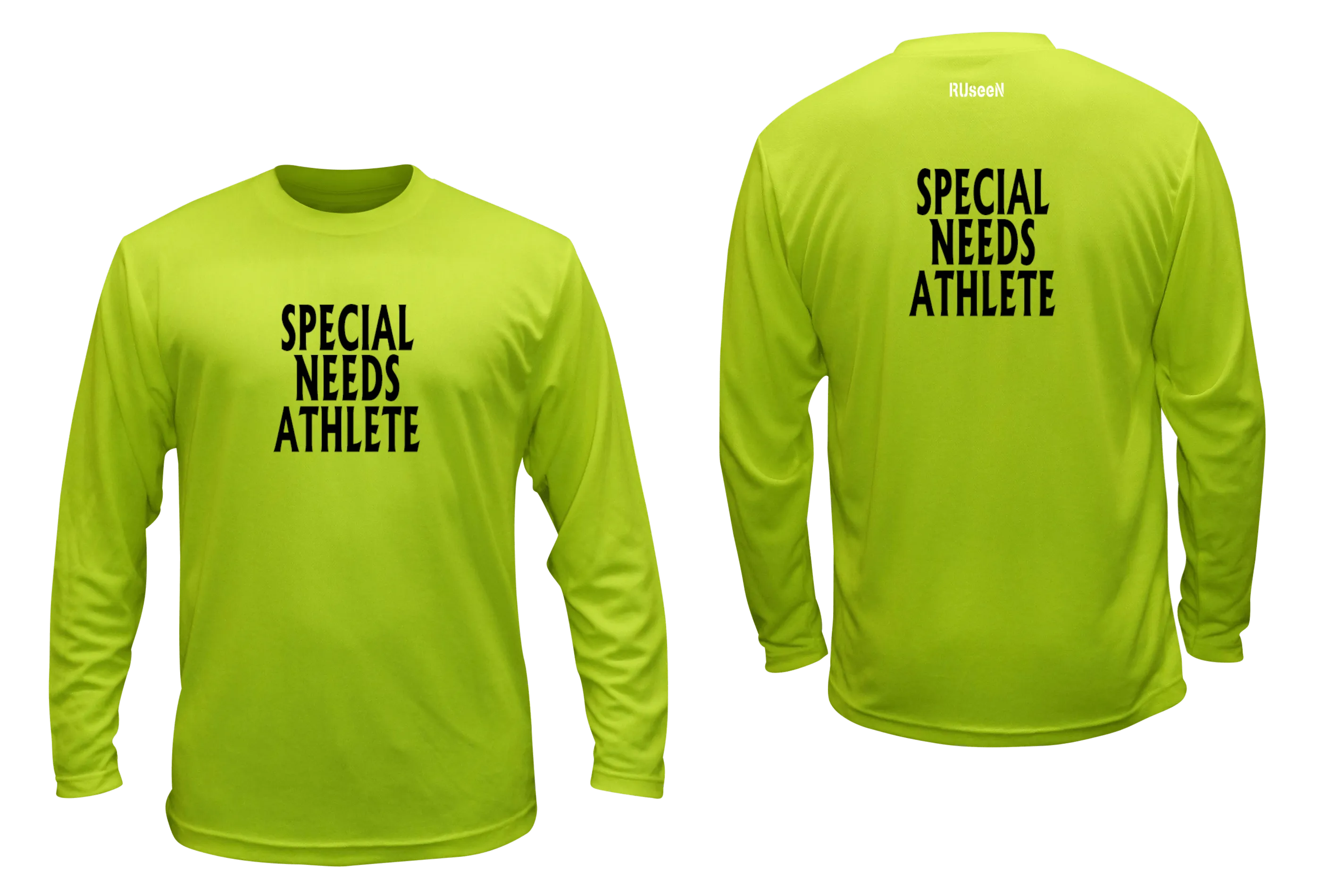 Unisex SPECIAL NEEDS ATHLETE Long Sleeve Shirt - Reflective or Black Text