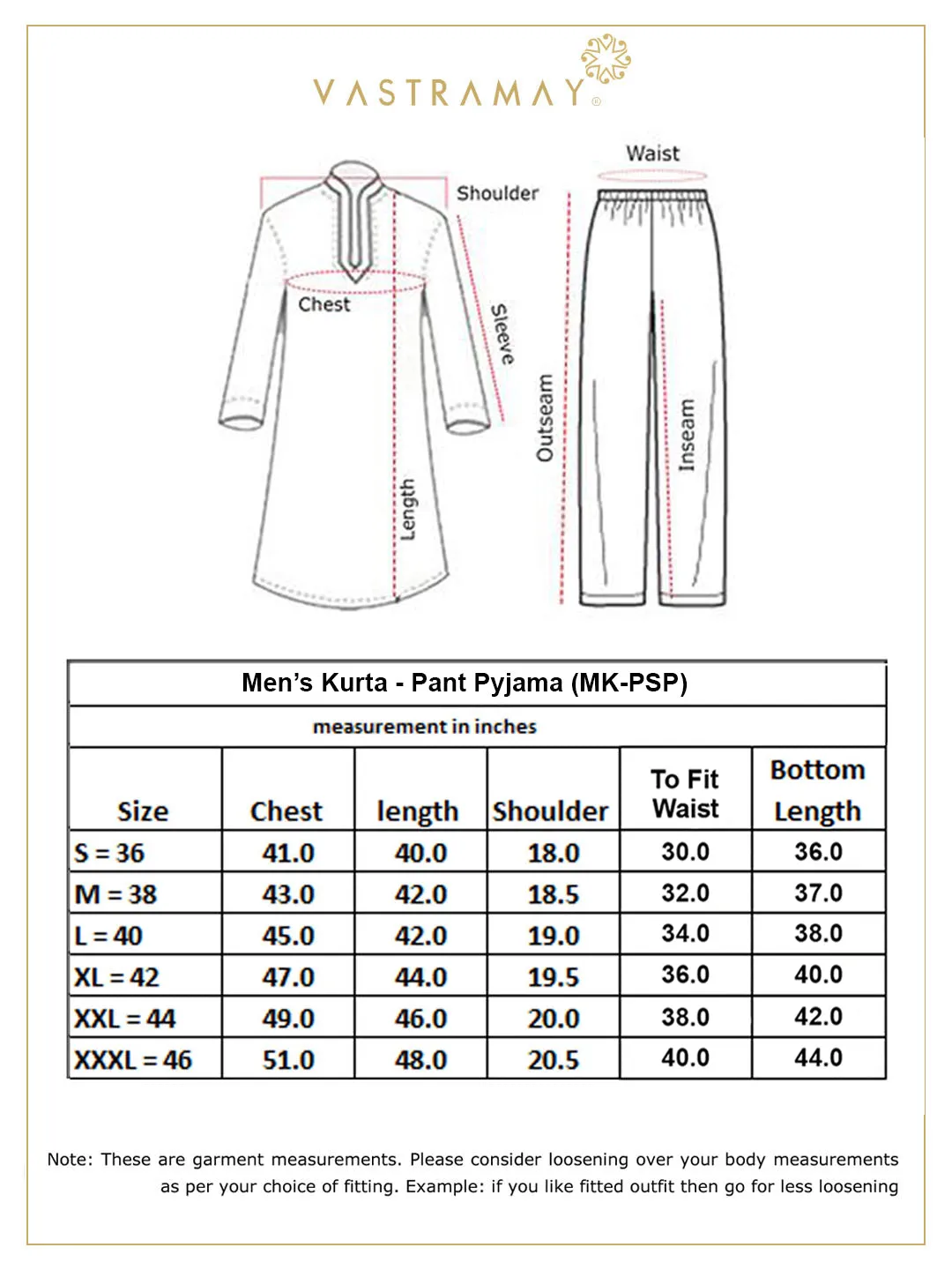 VASTRAMAY Men's Cream Kurta Pyjama Set