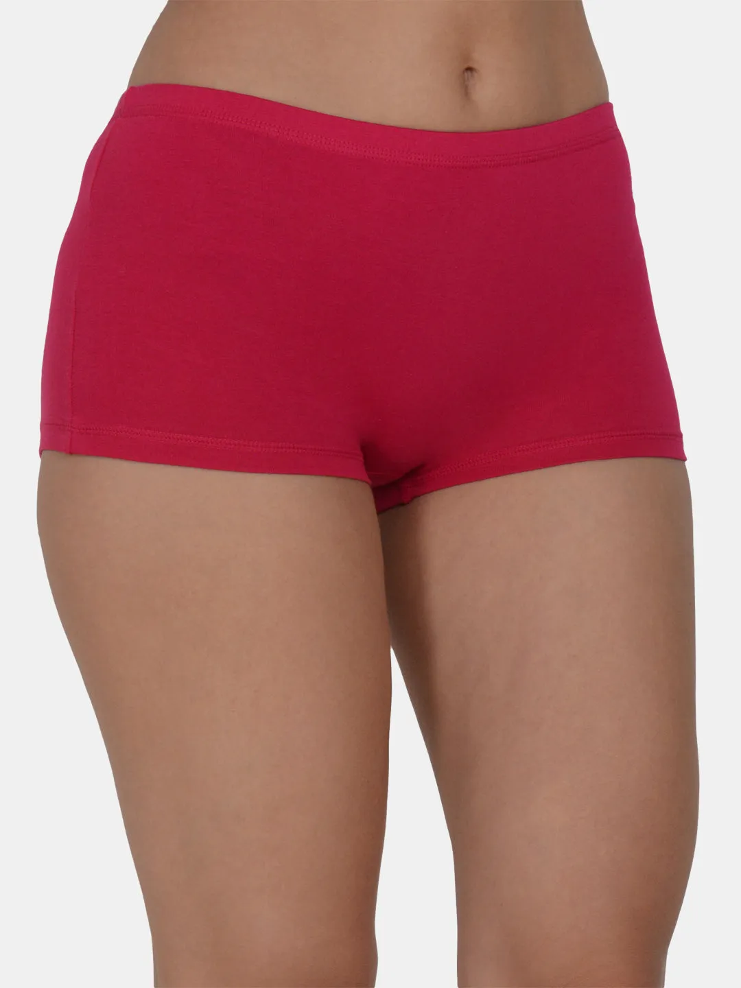 Women’s Solid Maroon Mid-Rise BoyShort Brief | JOY-MR-1 |