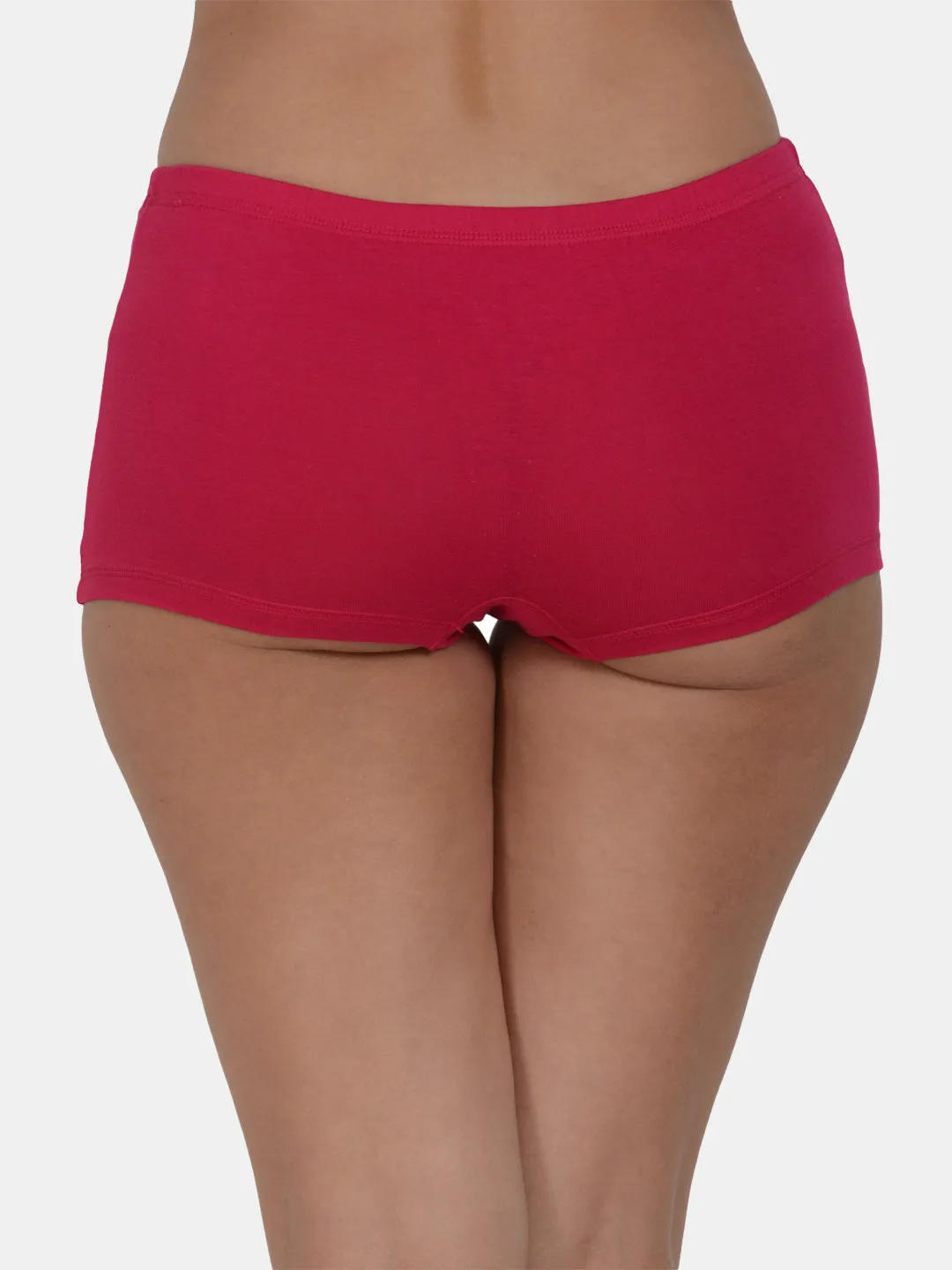 Women’s Solid Maroon Mid-Rise BoyShort Brief | JOY-MR-1 |